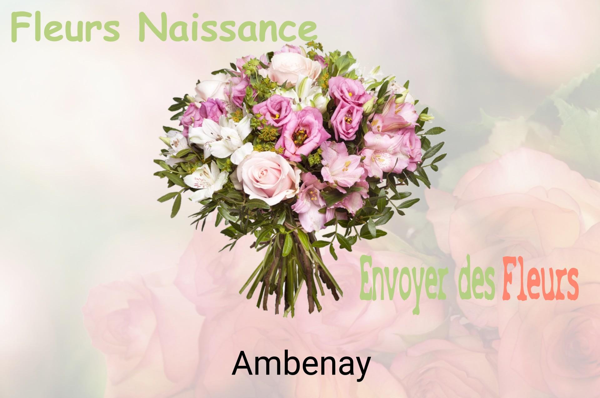 Bouquet de fleurs de naissance livré à Ambenay